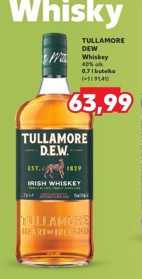 Whiskey Tullamore dew original promocja w Kaufland