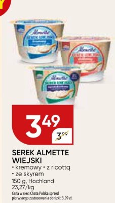 Serek almette wielkie kremowe z ricottą ze skyrem promocja w Chata Polska