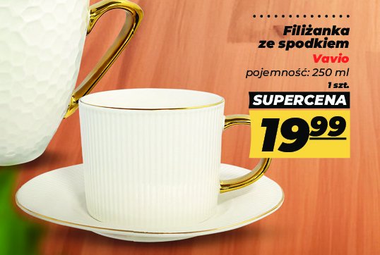 Filiżanka ze spodkiem 250 ml Vavio promocja