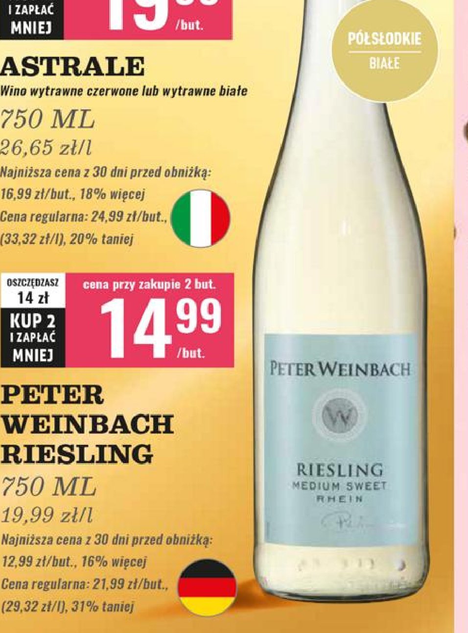 Wino PETER WEINBACH RIESLING promocja