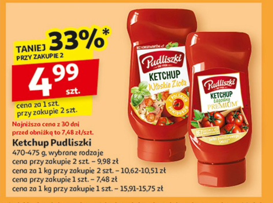 Ketchup włoskie zioła Pudliszki promocja