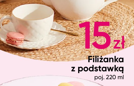 Filiżanka z podstawką 220 ml promocja w Pepco