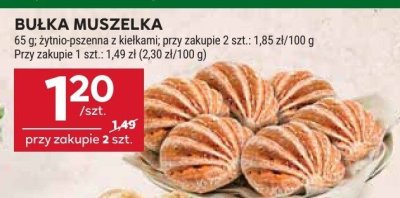 Pieczywo bułka muszelka promocja w Stokrotka