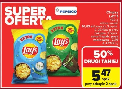 Chipsy Lay's różne smaki promocja w Carrefour