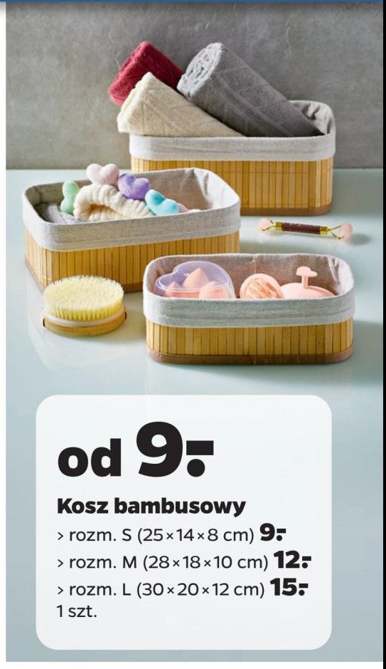 Kosz bambusowy s promocja w Netto