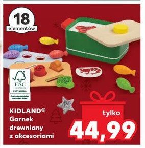 Garnek drewniany z akcesoriami Kidland promocja w Kaufland