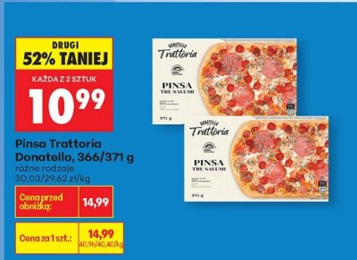 Pizza Pinsa Trattoria Donatello różne rodzaje promocja w Biedronka