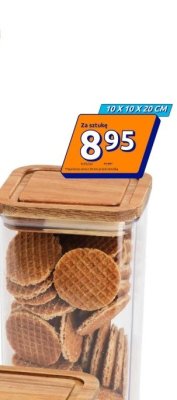 Słoik do przechowywania 10x10x20 cm promocja w Action