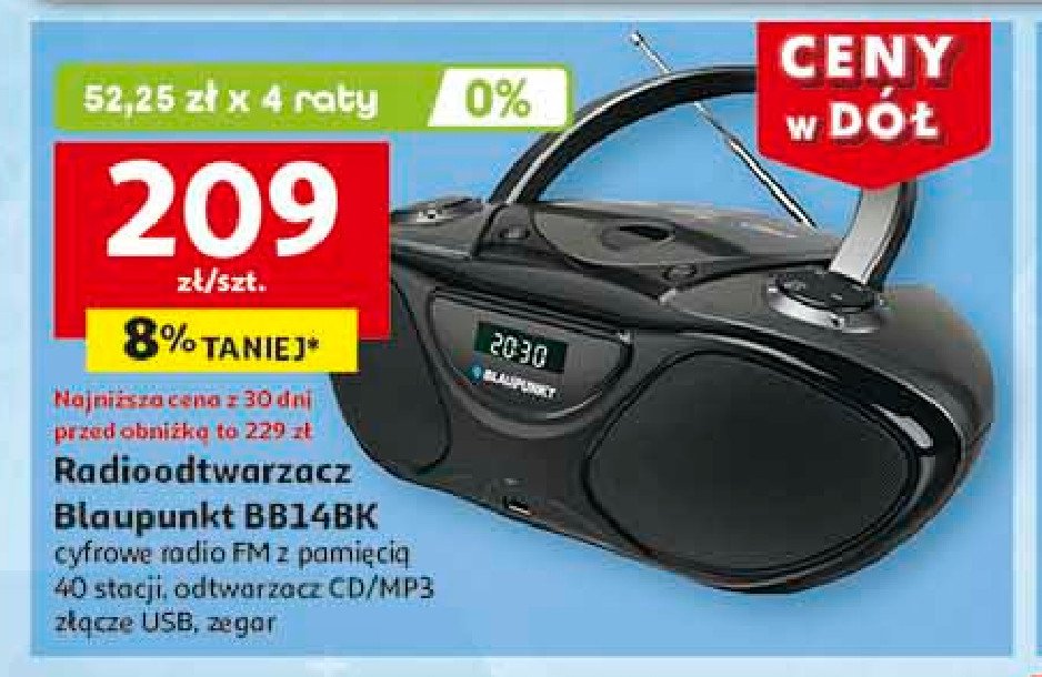 Radiomagnetofon bb14bk Blaupunkt promocja w Auchan