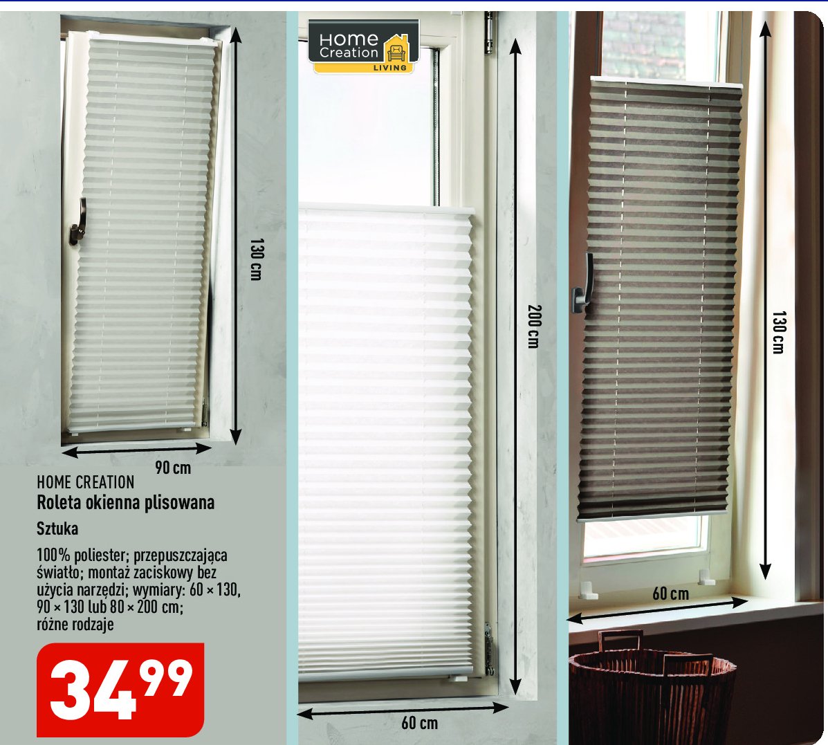 Roleta 90 x 130 cm Home creation promocja