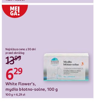 Mydło błotno-solne z morza martwego White flower's promocja w Rossmann