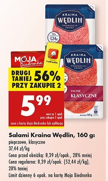 Salami klasyczne Kraina wędlin promocja