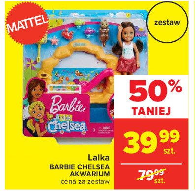 Lalka chelsea akwarium Mattel promocja