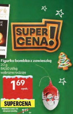 Figurka bombka z zawieszką wybrane rodzaje promocja w Delikatesy Centrum