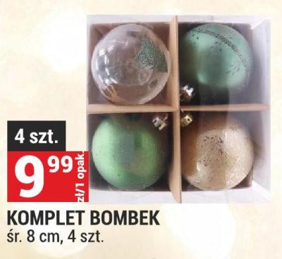 Komplet bombek śr. 8 cm, 4 szt. promocja w Merkury Market