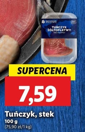 Tuńczyk żółtopłetwy stek SEAMOR promocja