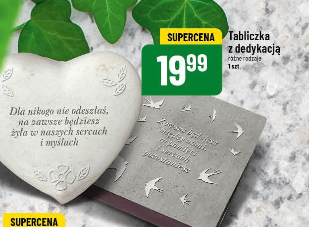 Tabliczka z dedykacją promocja w POLOmarket