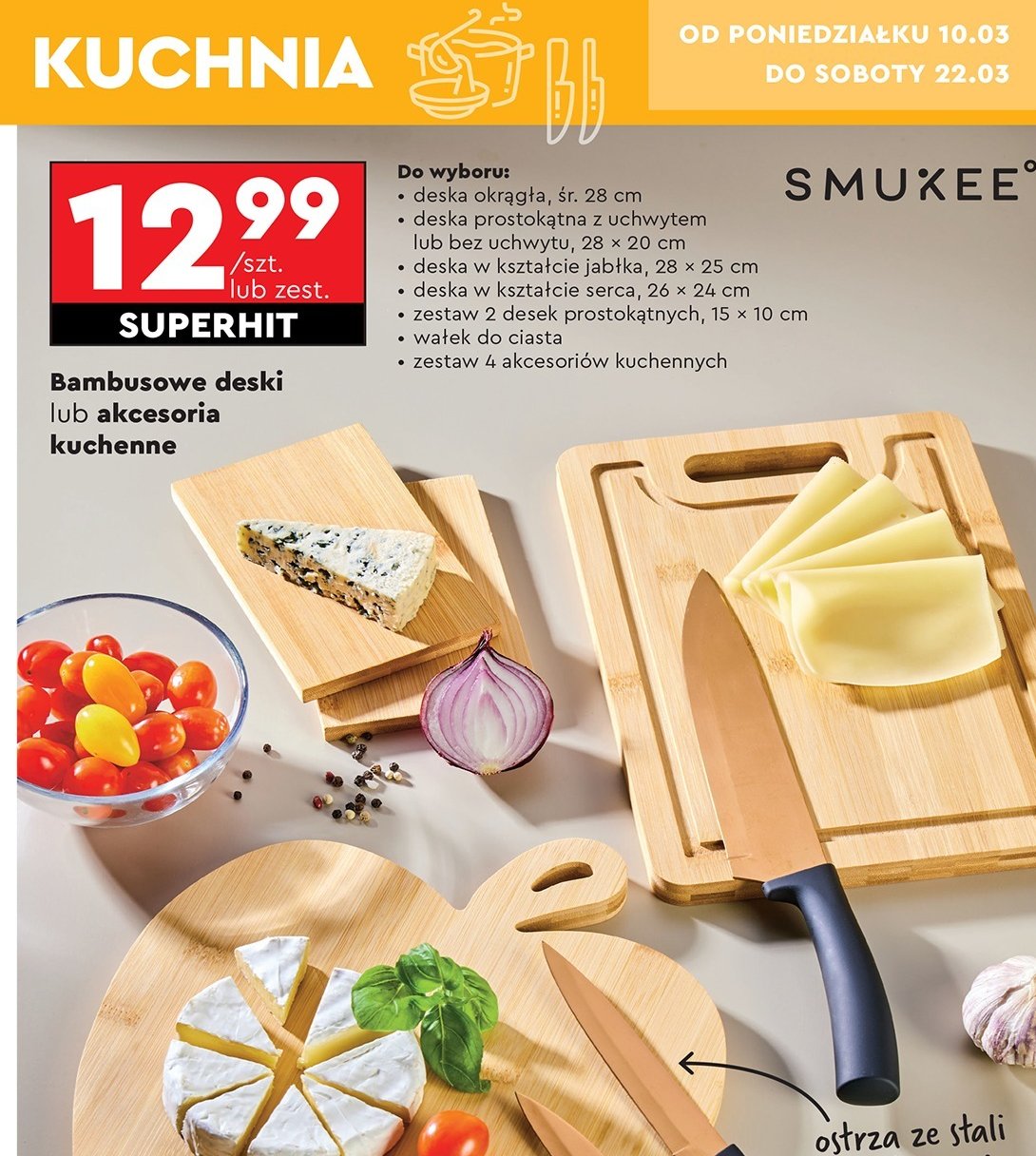 Zestaw przyborów kuchennych Smukee promocja w Biedronka