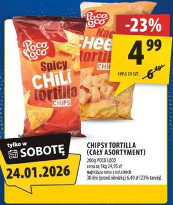 Chipsy Tortilla (cały asortyment) promocja w Arhelan