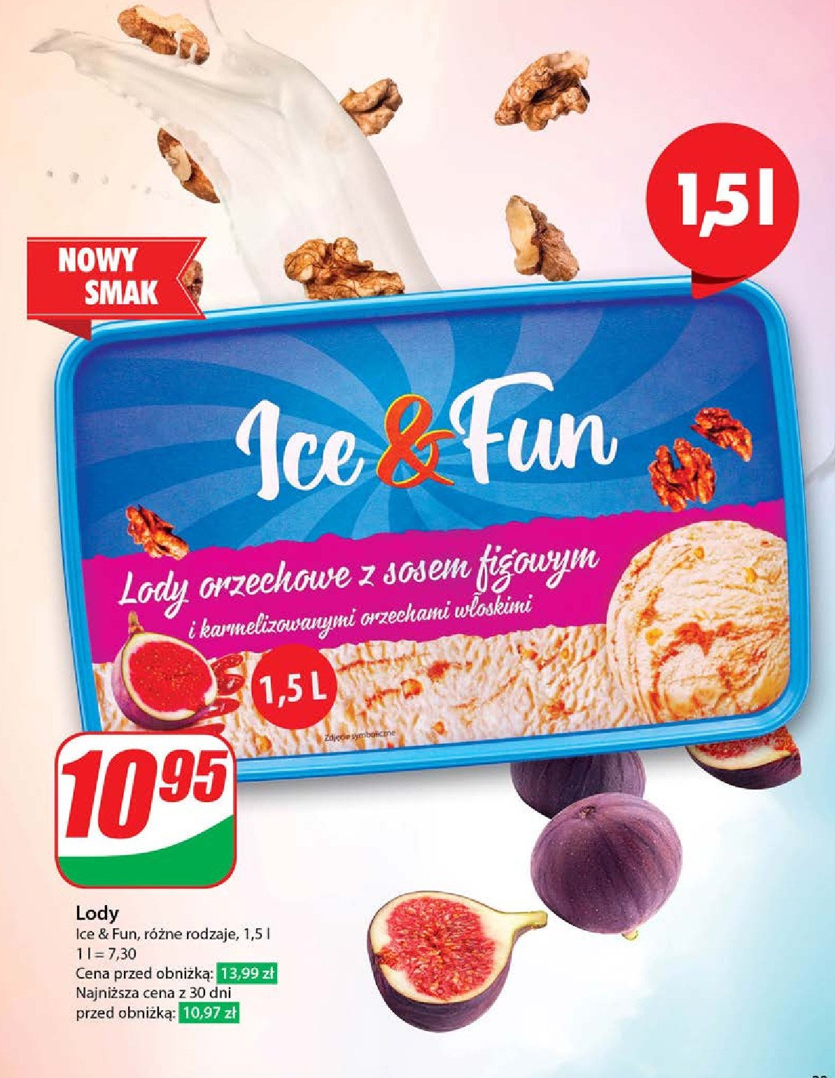 Lody orzechowe z sosem figowym Koral ice&fun promocja