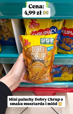 Mini paluchy Dobry Chrup musztarda i miód promocja w Dino