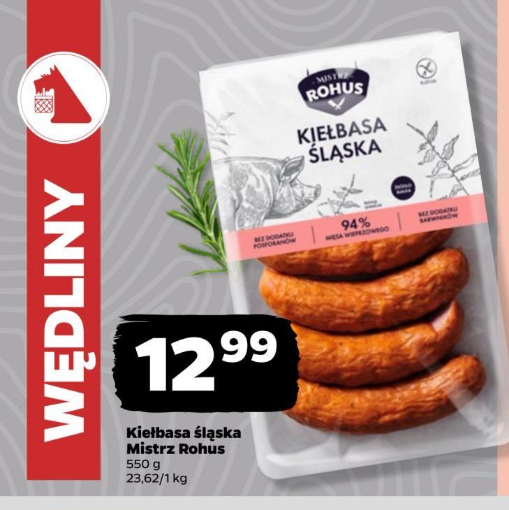 Kiełbasa ślaska Mistrz rohus promocja w Netto