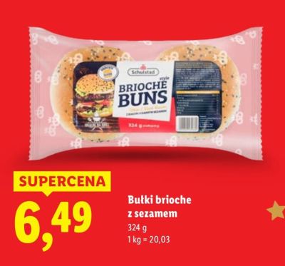 Bułki brioche z sezamem promocja w Lidl