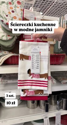 Ściereczki kuchenne w jamniki 3-pak promocja w Pepco