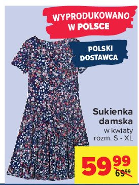 Sukienka damska w kwiatki rozm. s-xl promocja