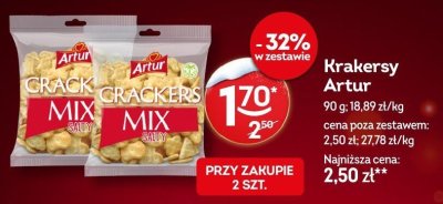 Krakersy Artur promocja w Żabka