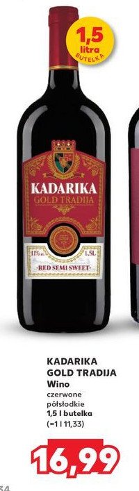 Wino KADARKA SOLEIL PRESTIGE RED promocja w Kaufland