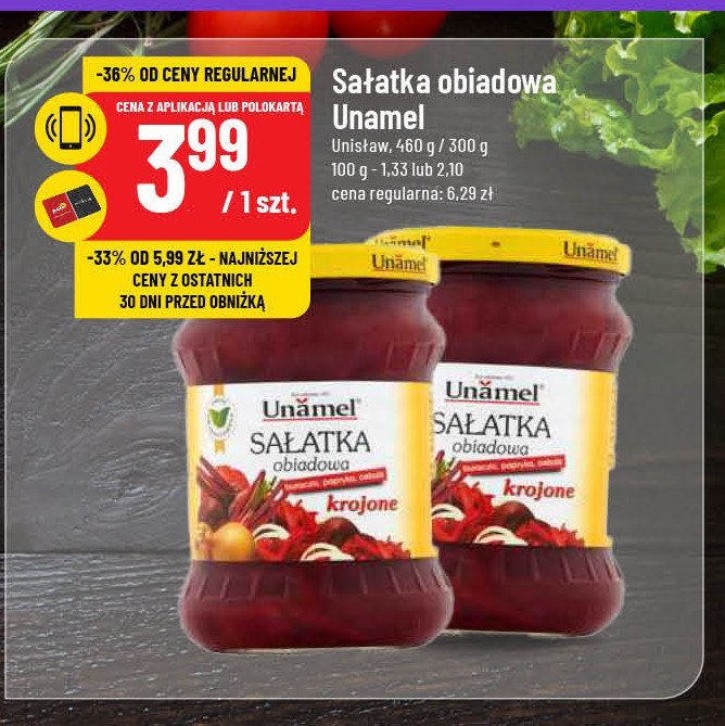 Sałatka obiadowa UNAMEL promocja