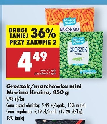 Groszek zielony Mroźna kraina promocja w Biedronka