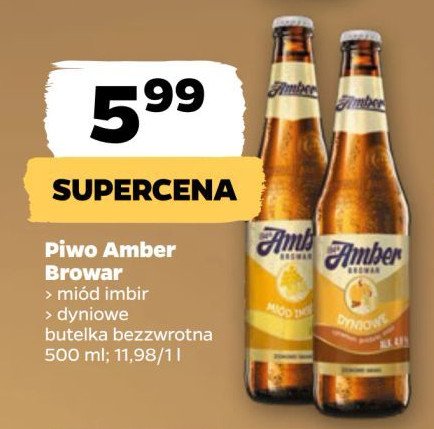 Piwo miód imbir Amber promocja