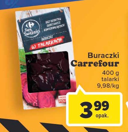 Buraczki w talarkach Carrefour targ świeżości promocja