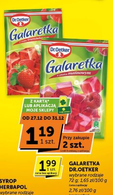 Galaretka Dr. Oetker Galaretka o smaku truskawkowym promocja w ABC