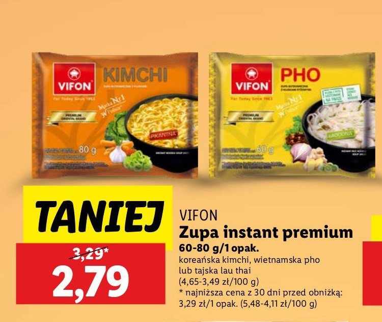 Zupa kimchi Vifon promocja w Lidl