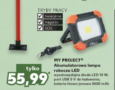 Akumulatorowa lampa robocza led My project promocja