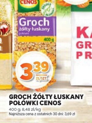Groch żółty łuskany połówki Cenos promocja w Stokrotka