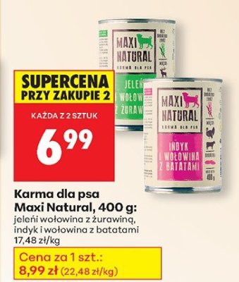 Karma dla psa Maxi Natural, 400 g promocja w Biedronka