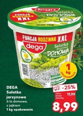 Sałatka jarzynowa DEGA a la domowa z jajkiem promocja w Kaufland