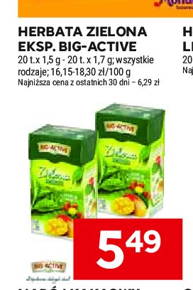 Herbata z opuncją i mango Big-active promocja