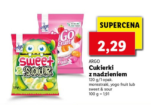 Cukierki sweet & sour Argo promocja