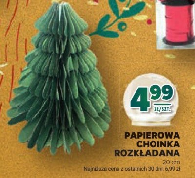 Papierowa choinka rozkładana 20 cm promocja w Stokrotka
