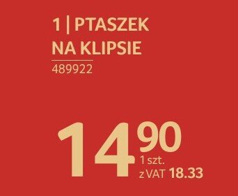 Ptaszek na klipsie promocja w Selgros