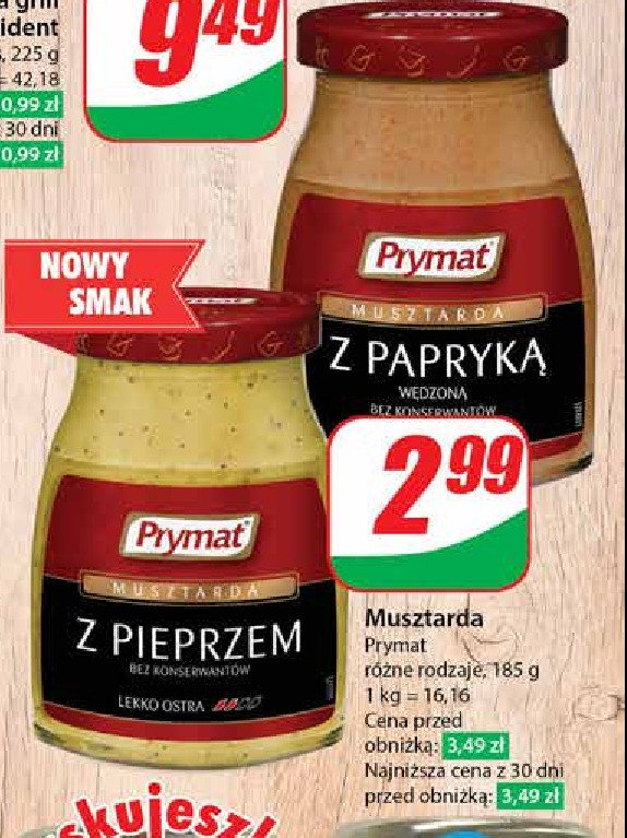 Musztarda z papryką Prymat promocja