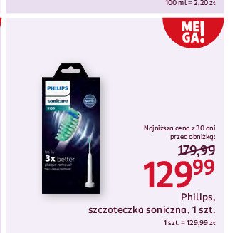 Szczoteczka soniczna 2100 Philips sonicare promocja w Rossmann