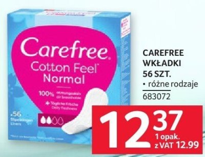Wkładki CAREFREE 56 szt. promocja w Selgros