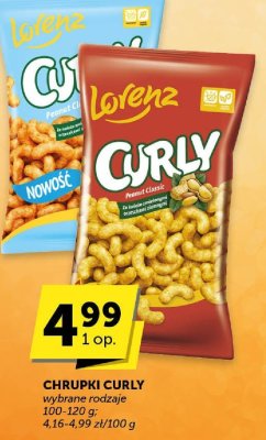 Chrupki Curly orzechowe Lorenz promocja w Groszek