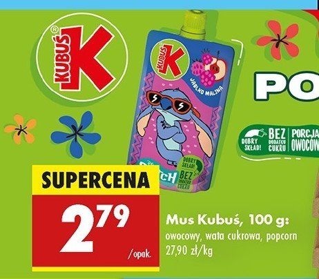 Mus popcorn Kubuś promocja w Biedronka